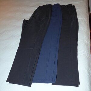 THREE pairs of Spyder Active / Sport Pants - size L (2x Black, 1x Blue)